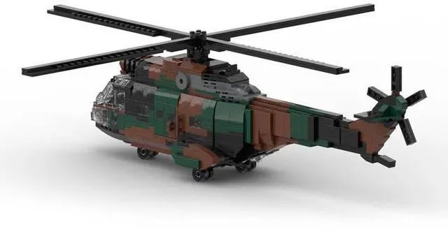 Alt view image 2 of 3 - ZITIANYOUBUILD Custom MOC-122710 SA330 Transport Helicopter Model (933 Parts) Toys Gift
