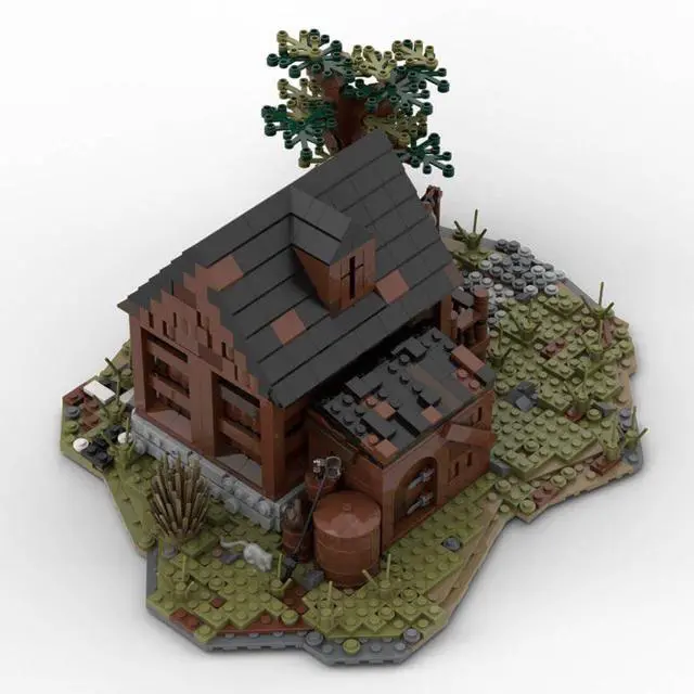Alt view image 3 of 3 - ZITIANYOUBUILD Custom MOC-49723 Medieval Fishermans House Building Blocks (1682 Parts)