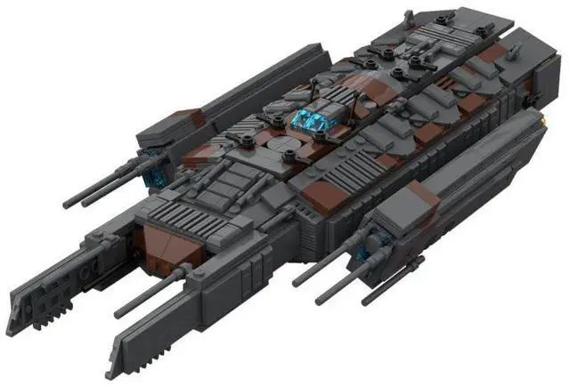 Main image of ZITIANYOUBUILD Custom MOC-128161 Asuran Sci-fi Battleship Model (1003 Parts) Toys Gift