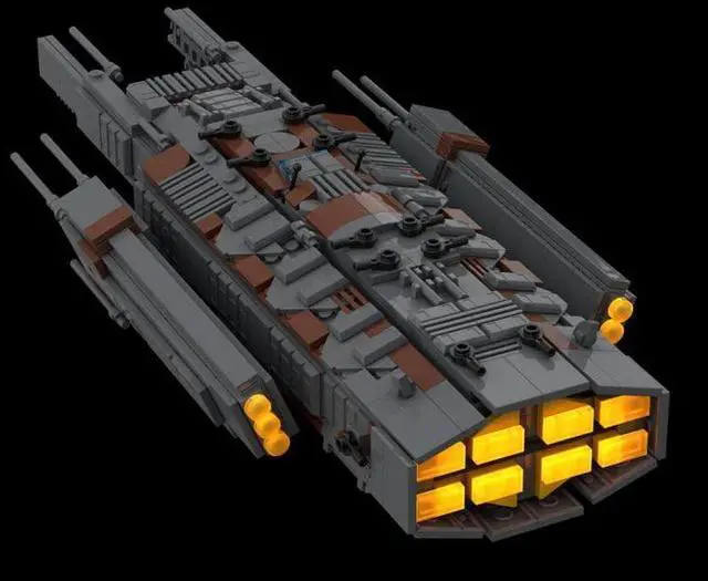 Alt view image 2 of 3 - ZITIANYOUBUILD Custom MOC-128161 Asuran Sci-fi Battleship Model (1003 Parts) Toys Gift