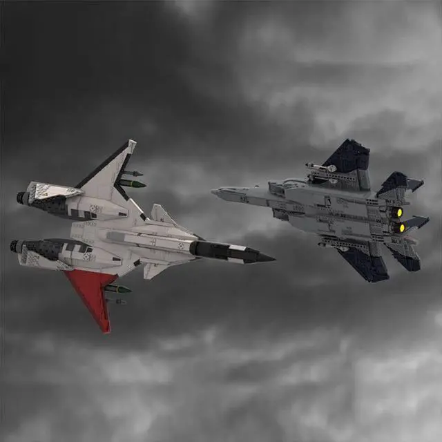 Alt view image 3 of 3 - ZITIANYOUBUILD Custom MOC-193136 ADFX-02 Fighter Jet Building Blocks Set 1423 Parts