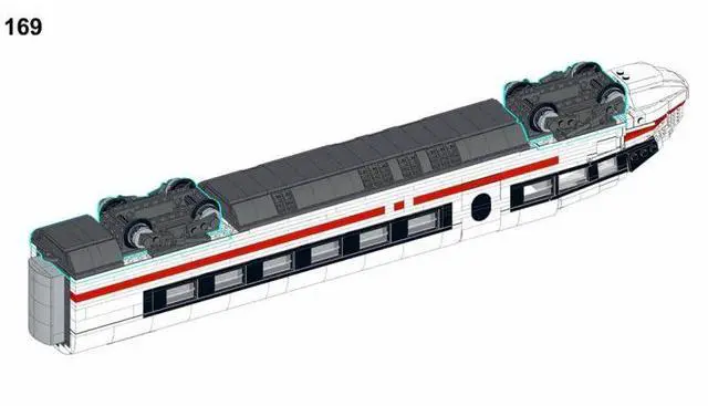Alt view image 2 of 3 - ZITIANYOUBUILD Custom MOC-136043 DB BR 406 Series Steuer Wagen Electric Locomotive 1304 Parts