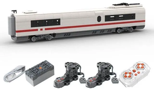 Main image of ZITIANYOUBUILD Custom MOC-136042 DB BR 406 Series ICE 3 Bordrestaurant Locomotive 1203 Parts