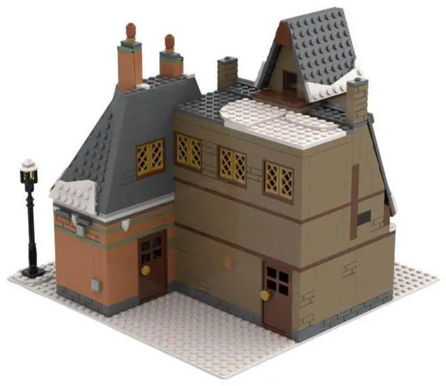 Alt view image 2 of 3 - ZITIANYOUBUILD Custom MOC-158767 Winter Hut Modular Architectural Street Scene 1048 Parts