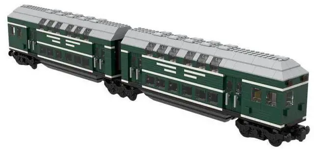 Main image of ZITIANYOUBUILD Custom MOC-139977 German Trains Carriage Doppelstockwagen Model (1614 Parts)