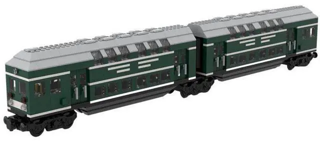 Alt view image 2 of 3 - ZITIANYOUBUILD Custom MOC-139977 German Trains Carriage Doppelstockwagen Model (1614 Parts)