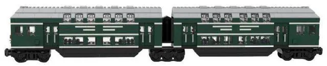 Alt view image 3 of 3 - ZITIANYOUBUILD Custom MOC-139977 German Trains Carriage Doppelstockwagen Model (1614 Parts)