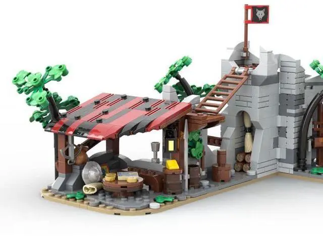 Alt view image 3 of 3 - ZITIANYOUBUILD Custom MOC-193205 Medieval WOLFPACK DEN Building Blocks Set 1605 Parts