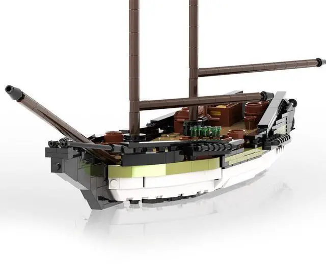 Main image of ZITIANYOUBUILD Custom MOC-119781 Merchant Ship Medieval Pirate Theme 888 Parts Toys Gift