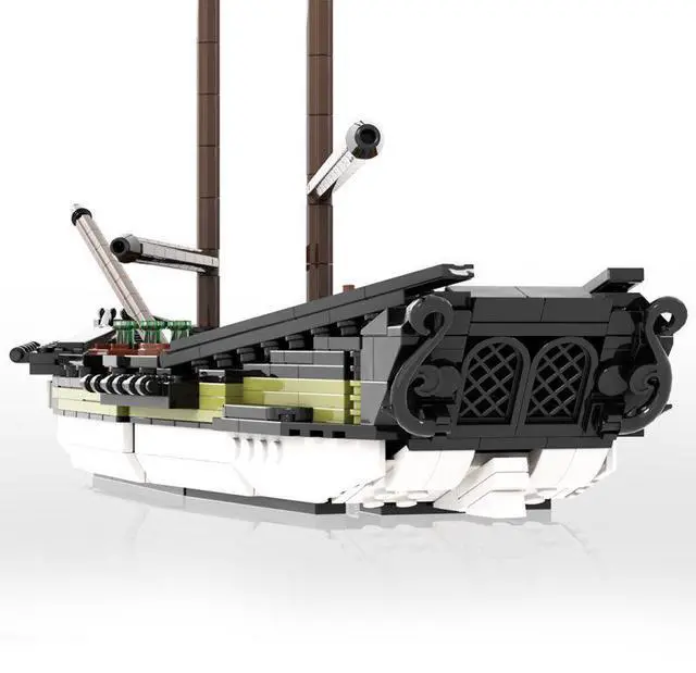 Alt view image 3 of 3 - ZITIANYOUBUILD Custom MOC-119781 Merchant Ship Medieval Pirate Theme 888 Parts Toys Gift