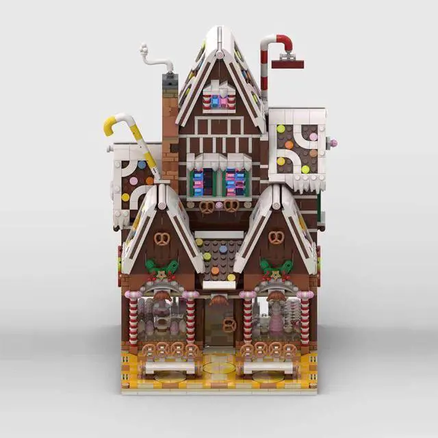 Alt view image 3 of 3 - ZITIANYOUBUILD Custom MOC-199764 Winter Village Pastry Shop for Christmas 1904 Parts