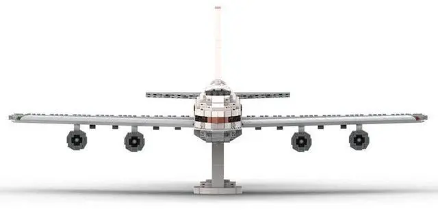 Alt view image 2 of 3 - ZITIANYOUBUILD Custom MOC-138984 747-200 Series Airplane Set Creative Ornament (1546 Parts)