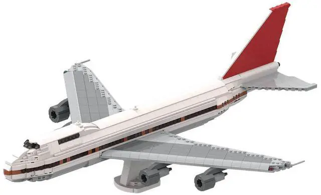 Alt view image 3 of 3 - ZITIANYOUBUILD Custom MOC-138984 747-200 Series Airplane Set Creative Ornament (1546 Parts)