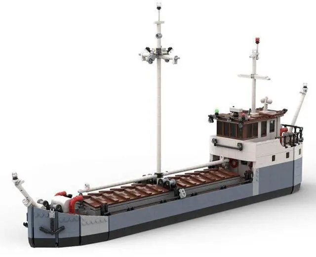 Main image of ZITIANYOUBUILD Custom MOC-87964 2 Bay Cargo Boat Model 1961 Parts Toys Gift for Christmas
