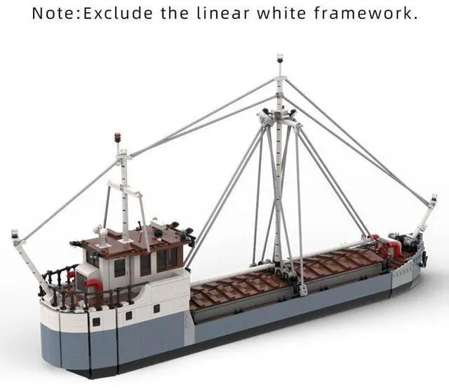 Alt view image 2 of 3 - ZITIANYOUBUILD Custom MOC-87964 2 Bay Cargo Boat Model 1961 Parts Toys Gift for Christmas