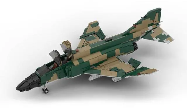 Alt view image 2 of 3 - ZITIANYOUBUILD Custom MOC-178143 F-4 Phantom II AIR FORCE Fighter-bomber Blocks Set 952 for Christmas