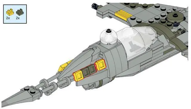 Alt view image 3 of 3 - ZITIANYOUBUILD Custom MOC-100546 N1 Starfighter 379 Parts Building Toys Gift for Christmas