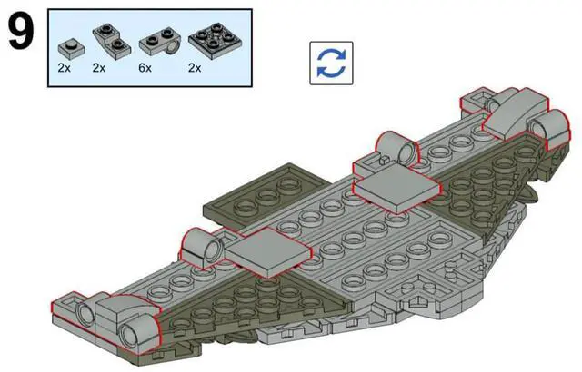 Alt view image 2 of 3 - ZITIANYOUBUILD Custom MOC-100546 N1 Starfighter 379 Parts Building Toys Gift for Christmas