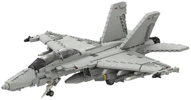 Alt view image 2 of 3 - ZITIANYOUBUILD Custom MOC-119063 F/A-18E SUPER HORNET 1483 Parts Toys Gift for Christmas