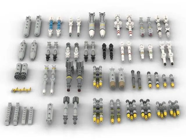 Main image of ZITIANYOUBUILD Custom MOC-67479 Aircraft Weapon Pack for 1/35 Scale Aircraft Building 1386PCS