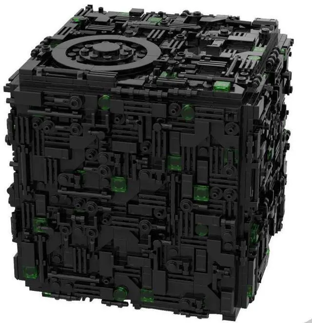 Main image of ZITIANYOUBUILD Custom MOC-112646 Borg Cube Warship 1363 Parts Toys Gift for Christmas
