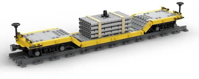 Alt view image 3 of 3 - ZITIANYOUBUILD Custom MOC-46691 Center Drop Train Car Model 532 Parts Toys Gift for Christmas