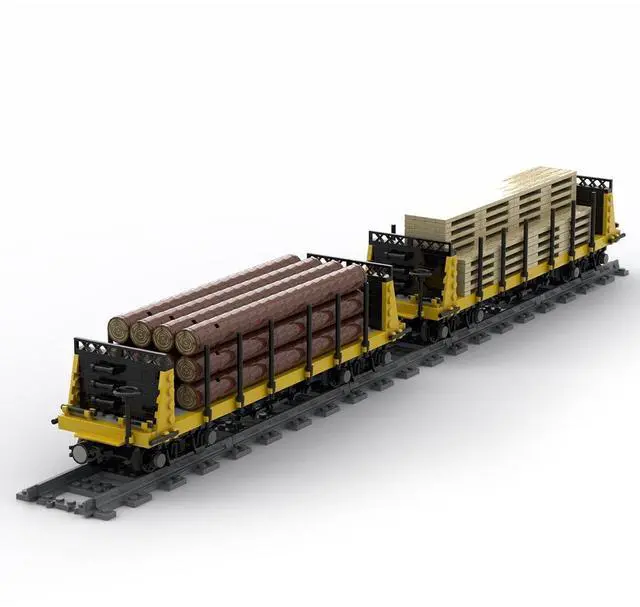 Main image of ZITIANYOUBUILD Custom MOC-49271 Lumber Car Carriage 1287 Parts Toys Gift for Christmas