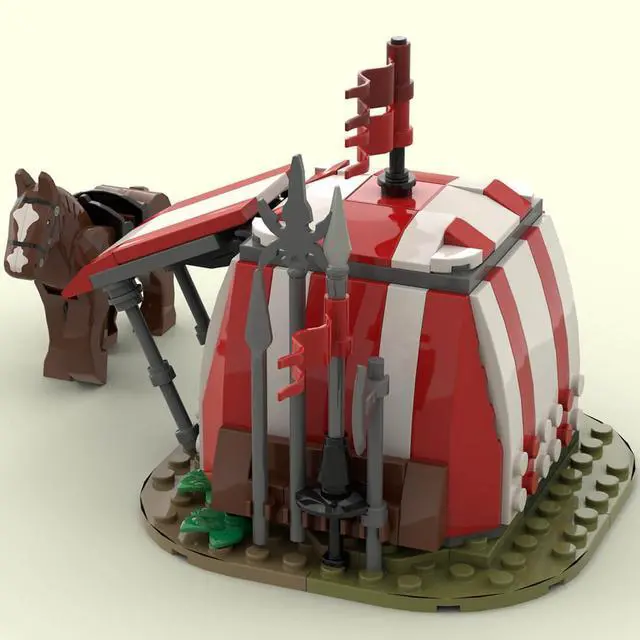 Main image of ZITIANYOUBUILD Custom MOC-86376 Medieval Tournament Tent 164 Parts Toys Gift for Christmas