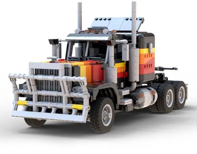 Alt view image 2 of 3 - ZITIANYOUBUILD Custom MOC-138757 Tech Semi-trailer Truck Model 1608 Parts Gift for Christmas