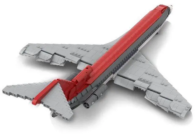 Alt view image 3 of 3 - ZITIANYOUBUILD Custom MOC-104579 1/80 727  Northwest Large Jetliner Model (1272 Parts)