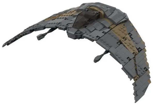 Alt view image 2 of 3 - ZITIANYOUBUILD Custom MOC-126538 Goauld Death Glider Sci-fi Battleship Model  645 Parts