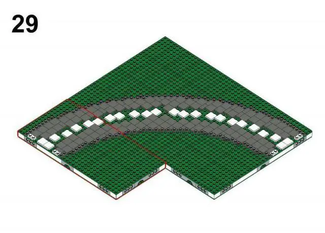 Alt view image 2 of 3 - ZITIANYOUBUILD Custom MOC-124104 MILS Ballasted R40 Curve Train Track Model 663 Parts