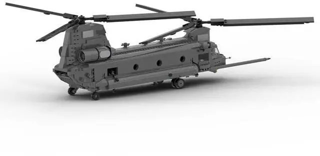 Alt view image 3 of 3 - ZITIANYOUBUILD Custom MOC-37497 MH-47 G Special Ops Chinook Model 1758 Parts for Christmas