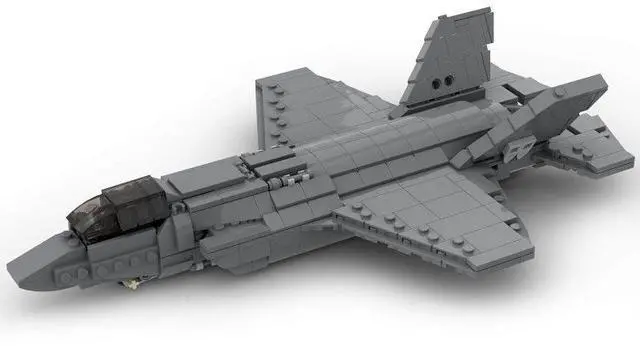Alt view image 2 of 3 - ZITIANYOUBUILD Custom MOC-53321 1/50 Scale F-35 Lightning II 550 Parts Toys Gift for Christmas