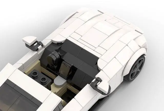 Alt view image 2 of 3 - ZITIANYOUBUILD Custom MOC-117638 Super Sports Car Model 395 Parts Toys Gift for Christmas