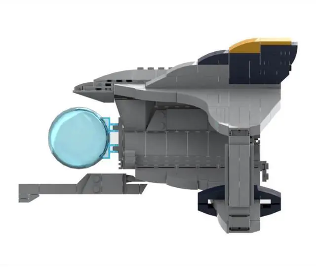 Alt view image 3 of 3 - ZITIANYOUBUILD Custom MOC-102299 Sci-fi Fighter Airplane Model 440 Parts for Christmas