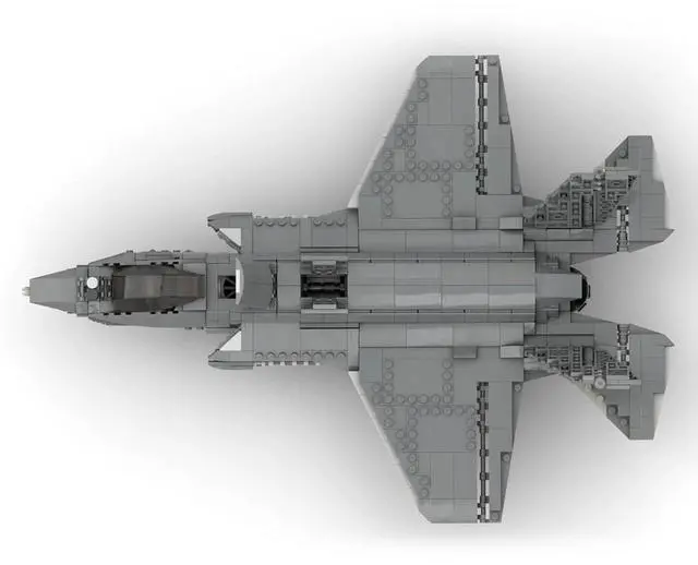 Alt view image 2 of 3 - ZITIANYOUBUILD Custom MOC-59318 Lockheed Martin F-35 B Military Model 1671 Parts for Christmas