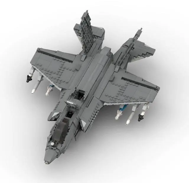 Alt view image 3 of 3 - ZITIANYOUBUILD Custom MOC-59318 Lockheed Martin F-35 B Military Model 1671 Parts for Christmas