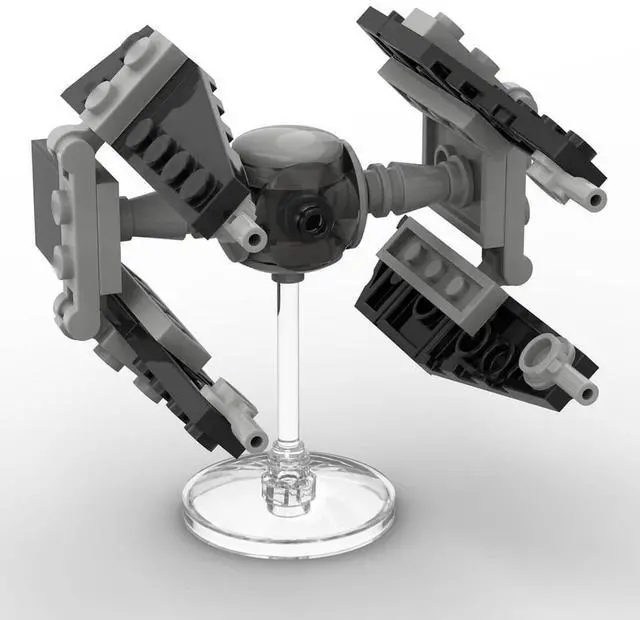 Alt view image 3 of 3 - ZITIANYOUBUILD Custom MOC-106415 TIE Interceptor Sci-Fi Spacecraft Model 52 Parts for Christmas