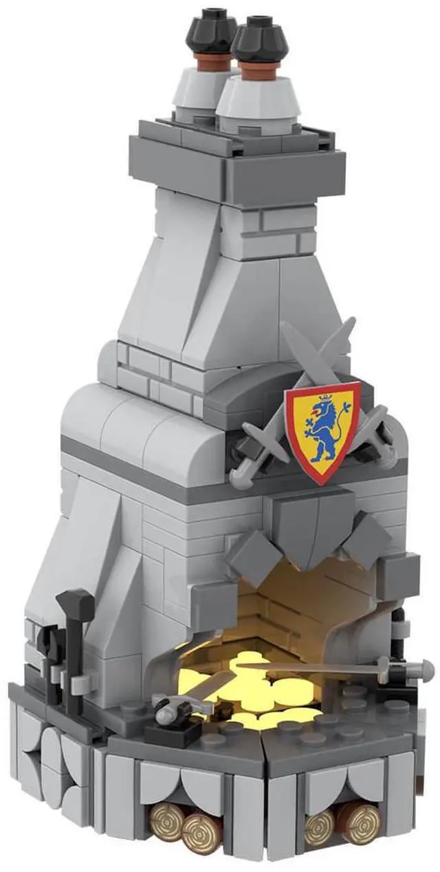 Alt view image 2 of 2 - ZITIANYOUBUILD Custom MOC-115955 Medieval Blacksmith Blast Furnace 239 Parts for Christmas