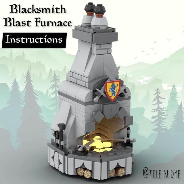 Main image of ZITIANYOUBUILD Custom MOC-115955 Medieval Blacksmith Blast Furnace 239 Parts for Christmas
