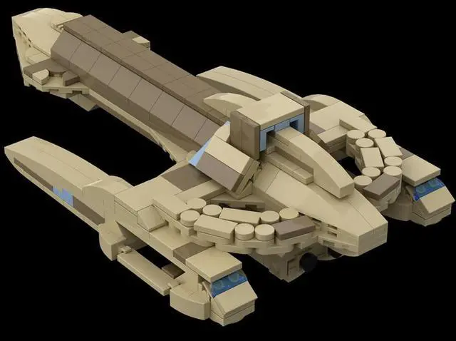 Main image of ZITIANYOUBUILD Custom MOC-117482 Karemma Ship Sci-Fi Battleship Model 400 Parts for Christmas