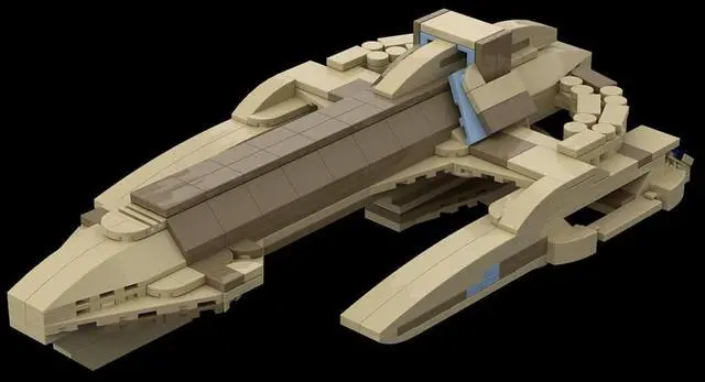 Alt view image 3 of 3 - ZITIANYOUBUILD Custom MOC-117482 Karemma Ship Sci-Fi Battleship Model 400 Parts for Christmas