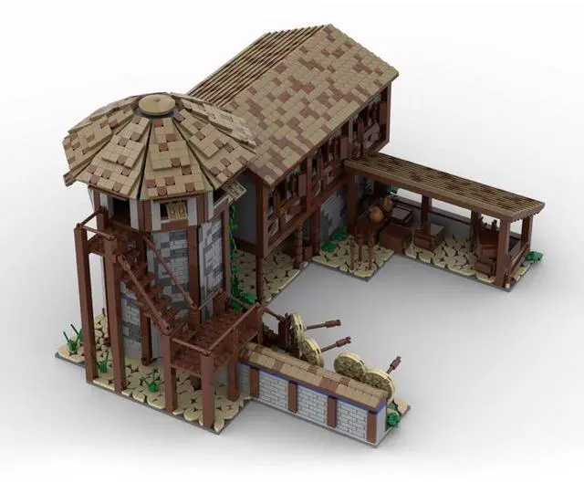 Alt view image 2 of 5 - ZITIANYOUBUILD Custom MOC-200427 Medieval Village  Archery Range Building Blocks Set (4710PCS)