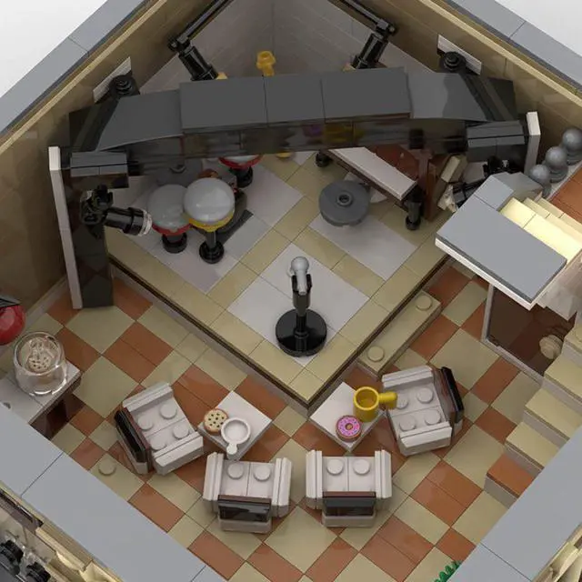 Alt view image 5 of 5 - ZITIANYOUBUILD Custom MOC-176289 Jazz Cafe Street Scene Building Blocks Set (3098PCS) Toys Gift