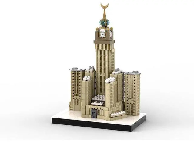 Alt view image 3 of 7 - ZITIANYOUBUILD Custom MOC-177867 Mecca Royal Clock Tower Building Blocks Set 1738PCS Toys Gift