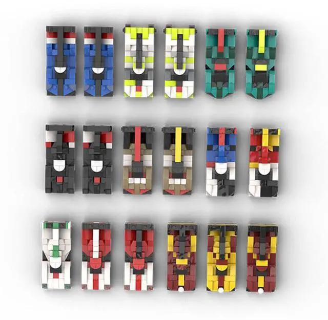 Alt view image 4 of 6 - ZITIANYOUBUILD Custom MOC-213123 2025 WEC Hypercar Grid 5 wide Building Blocks (1955PCS)