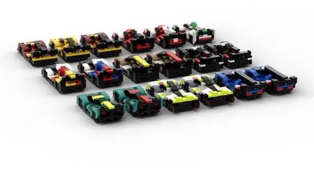 Alt view image 5 of 6 - ZITIANYOUBUILD Custom MOC-213123 2025 WEC Hypercar Grid 5 wide Building Blocks (1955PCS)