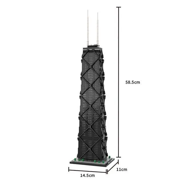 Alt view image 2 of 6 - MOC-213080 1/800 Scale Famous Chicago Landmark Architecture Street Scene 2191PCS