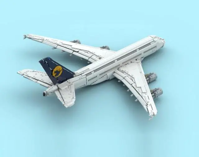 Alt view image 3 of 3 - Custom MOC-231917 Lufthansa Airbus A380 Building Blocks Set (3787PCS) Toys